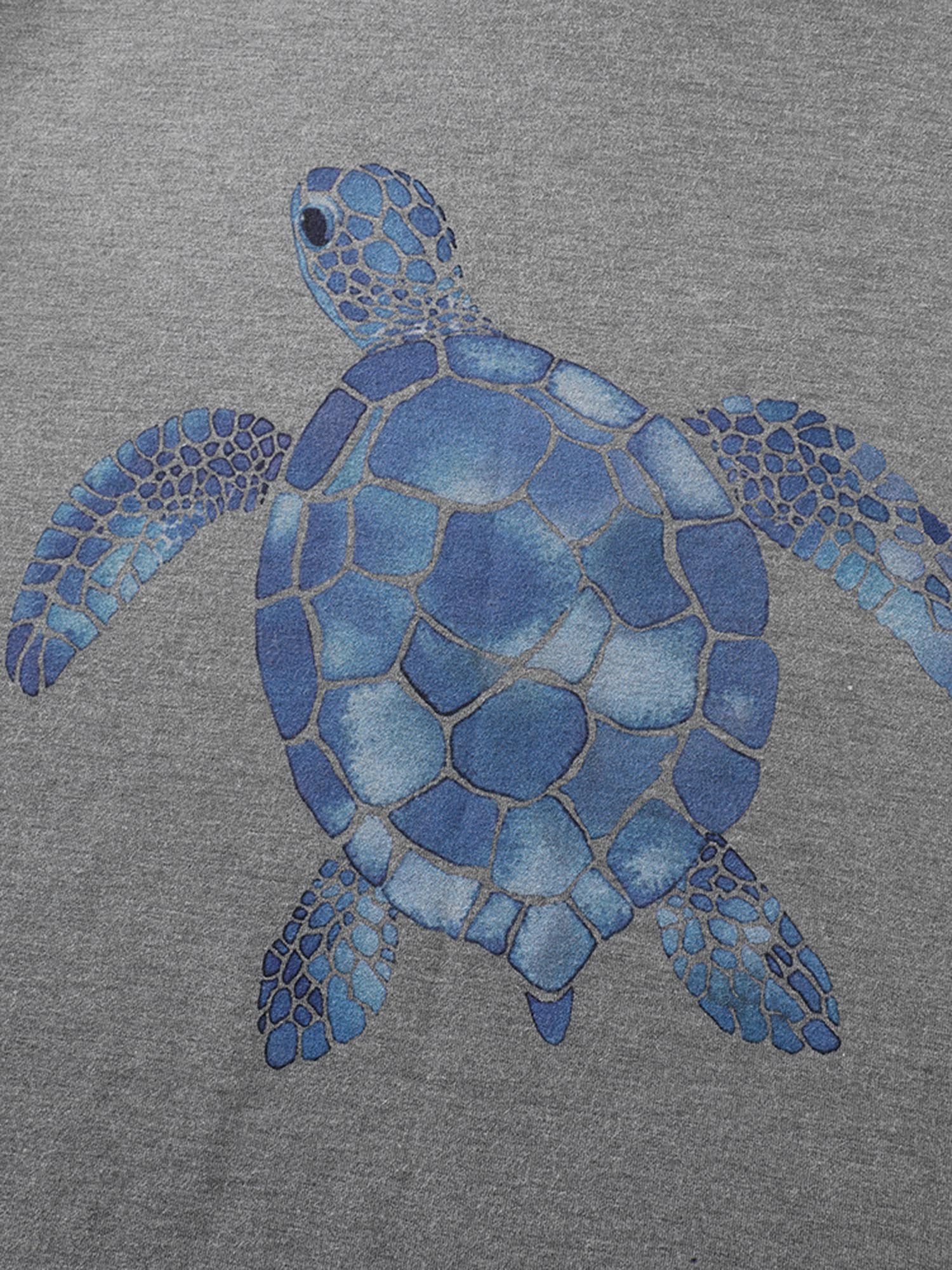 Supersoft Turtle Print Plain T-Shirt