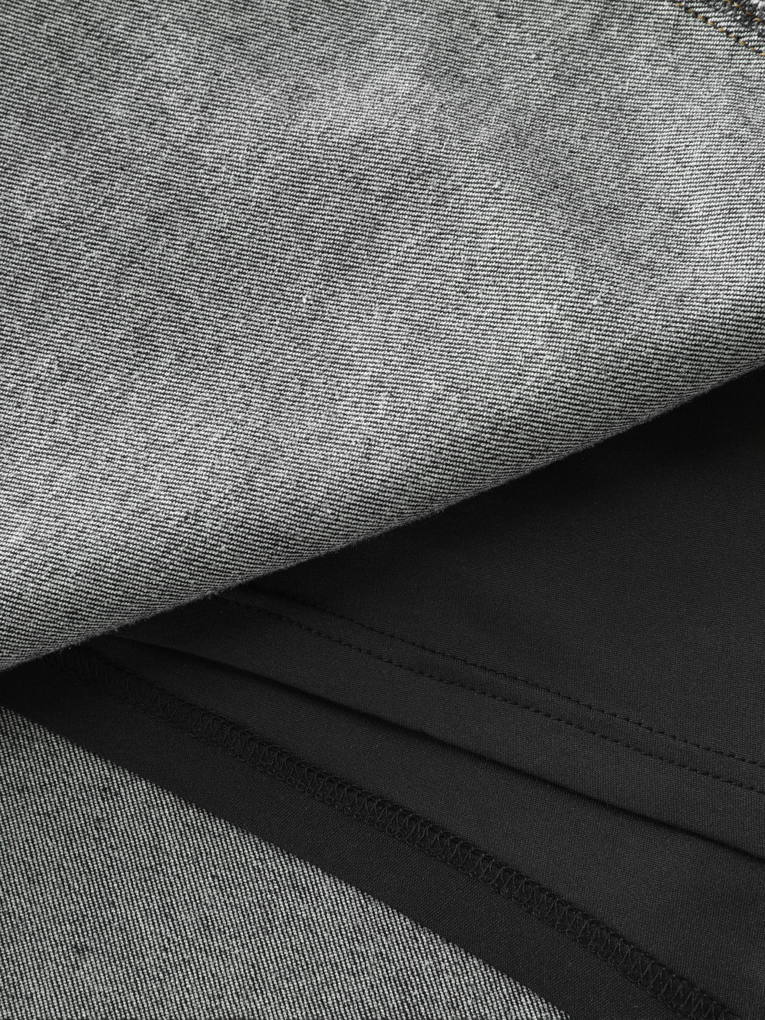Built-In-Shorts Stretchy Denim Skort