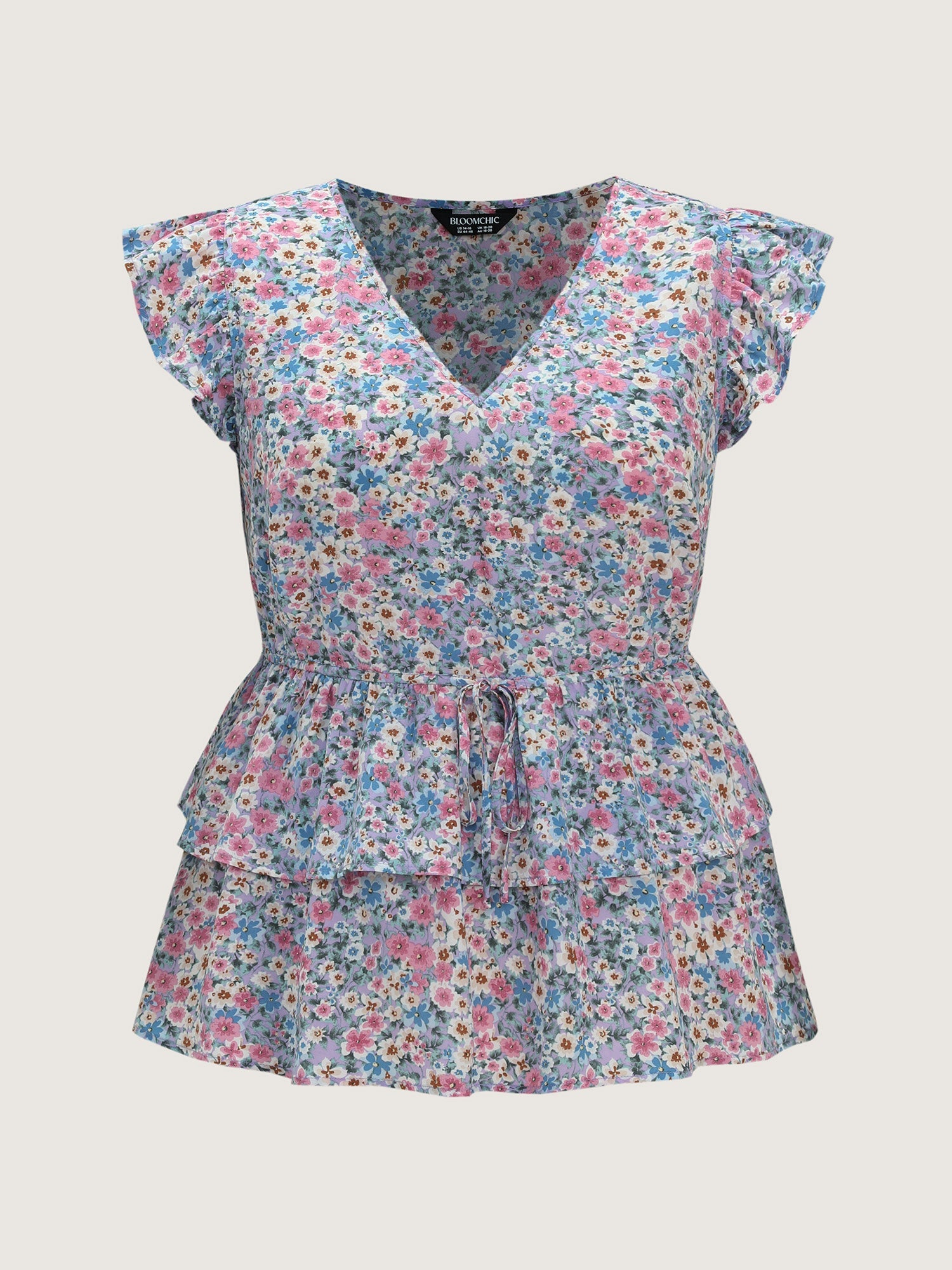 Floral Breeze Ruffled Layered Blouse