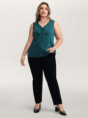 Supersoft Stretchy Bowknot Neckline Tank Top