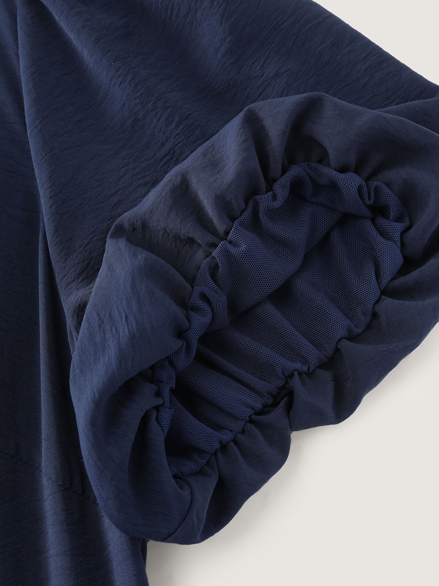 Bubble Sleeve Button Detail Flowy Midi Dress