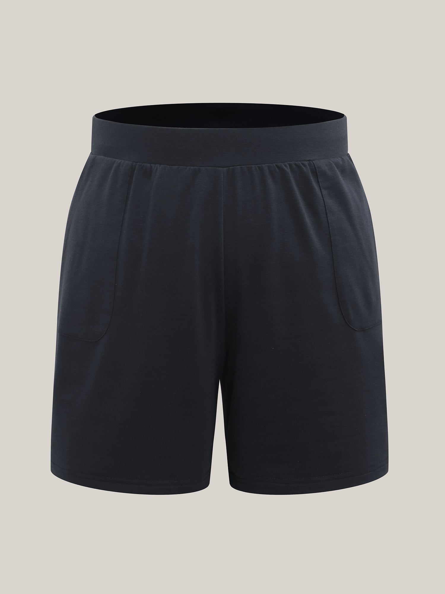 Stretchy Waist Split Relaxed Shorts