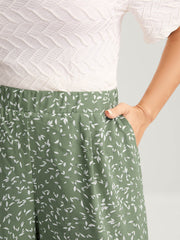 Ditsy Floral Print Wide-Leg Pants