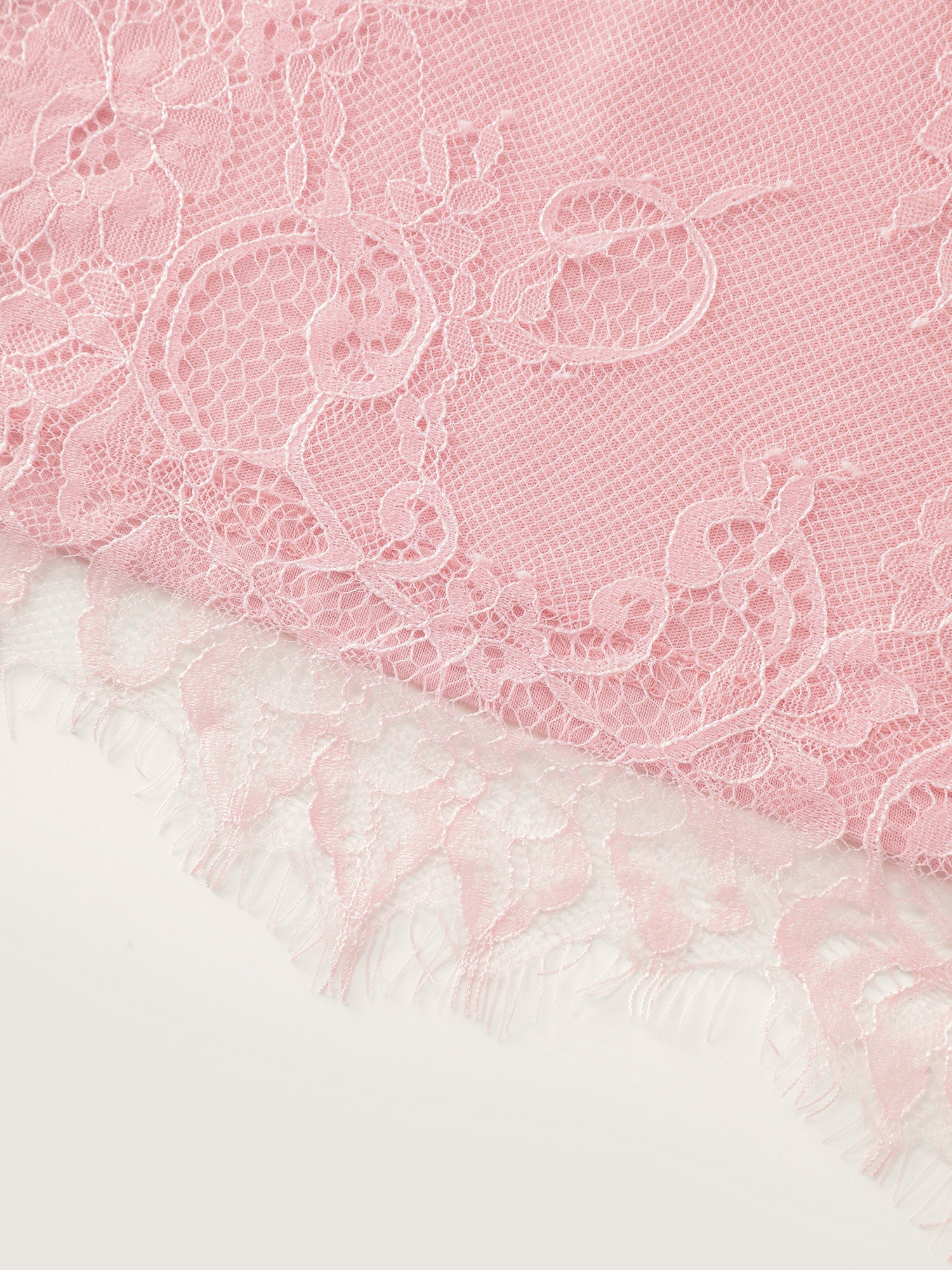 Cotton Lace Split Back Plain T-Shirt