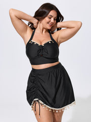 Seashell Detail Adjustable Coverage Swim Bottoms