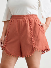 Pure Cotton Petal Hem Shorts