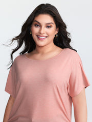 Supersoft Stretchy Ruched Hip-Coverage T-Shirt