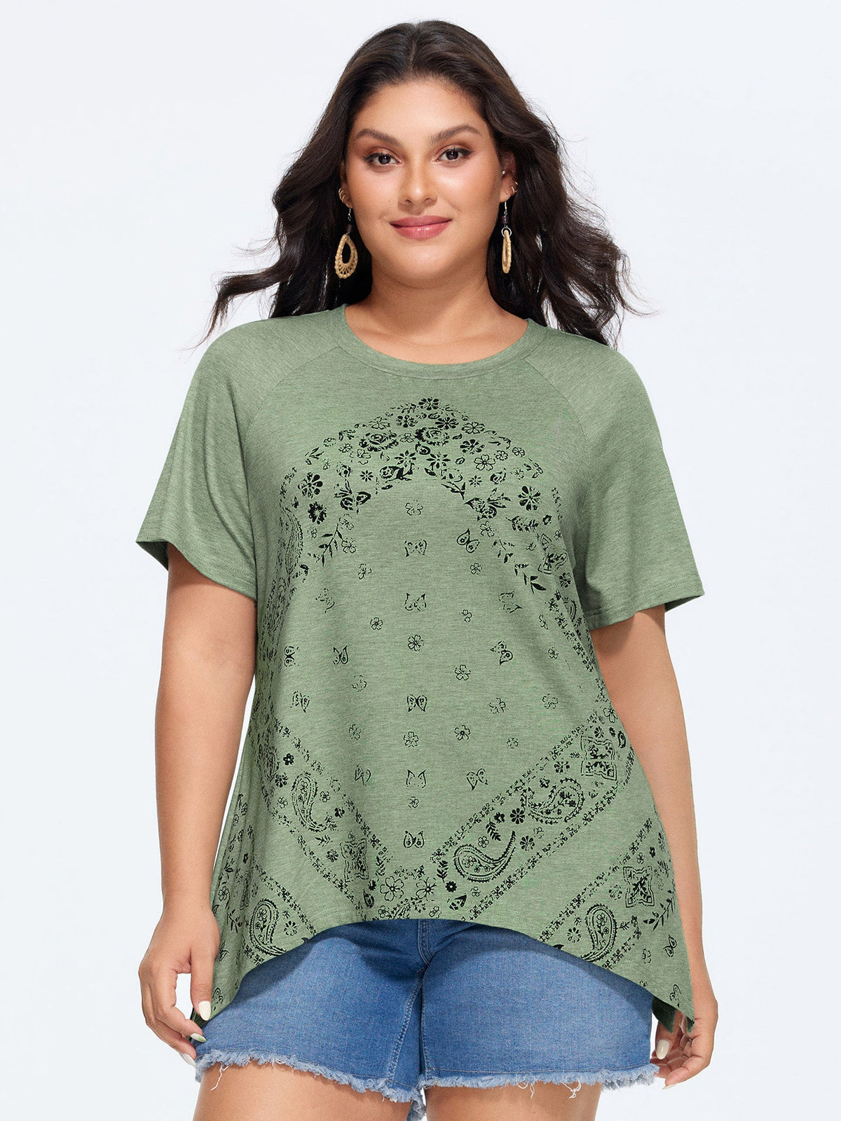 Supersoft Stretchy Arc Hem T-Shirt