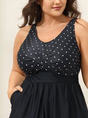 Polka Dots Twist One-Piece Swimsuit