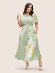 Everywhere Dress - Floral Mesh Ties Dress
