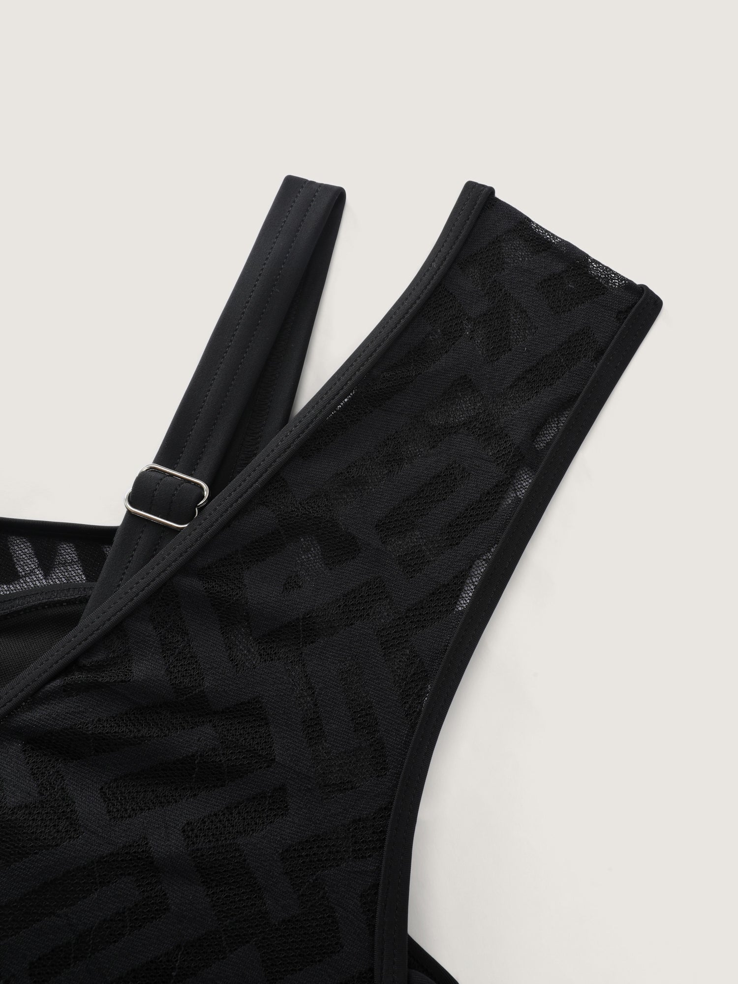 Lace Textured Mesh Swim Dress
