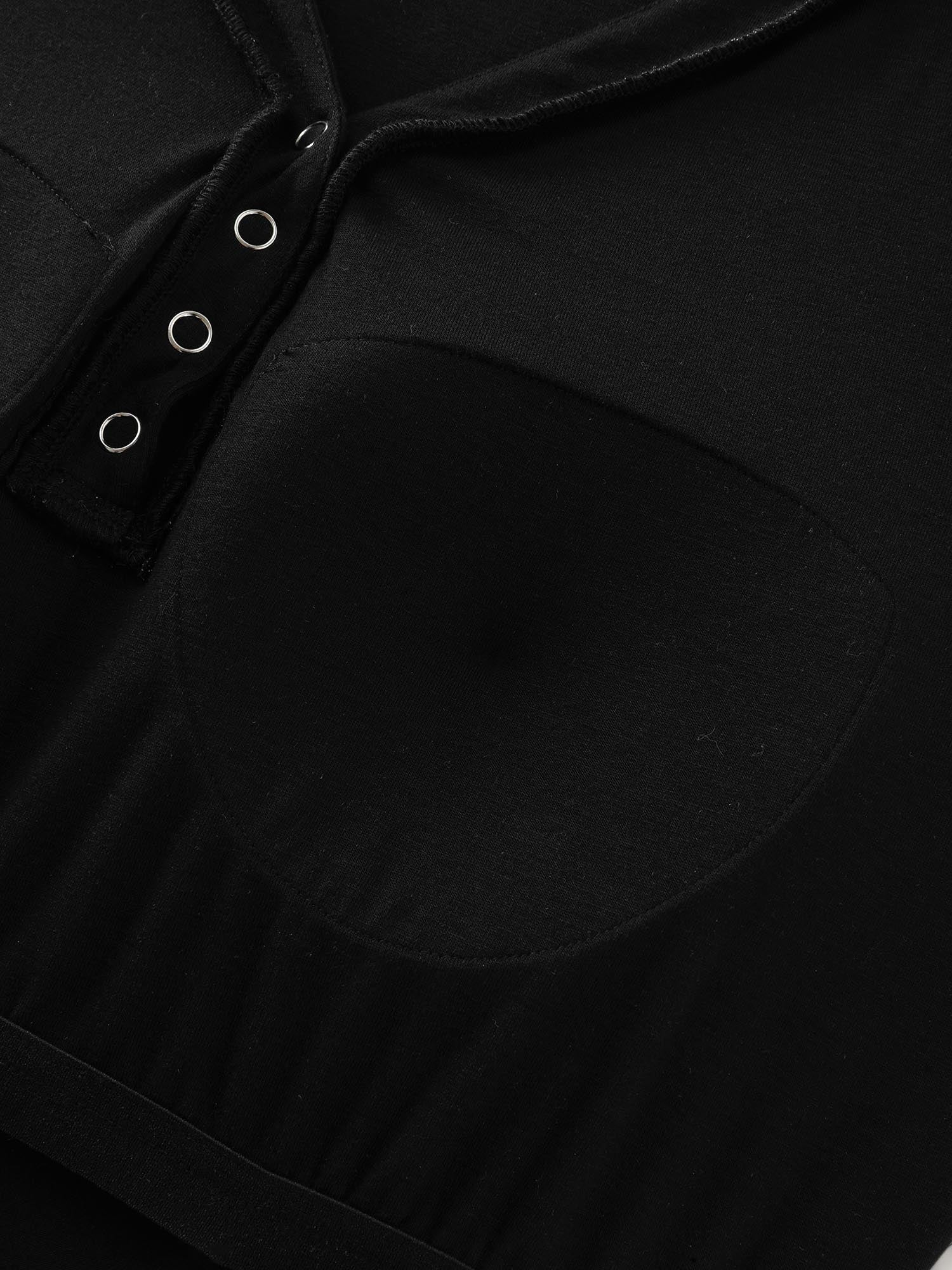 Supported Bra Button Detail Split Neckline Tank Top