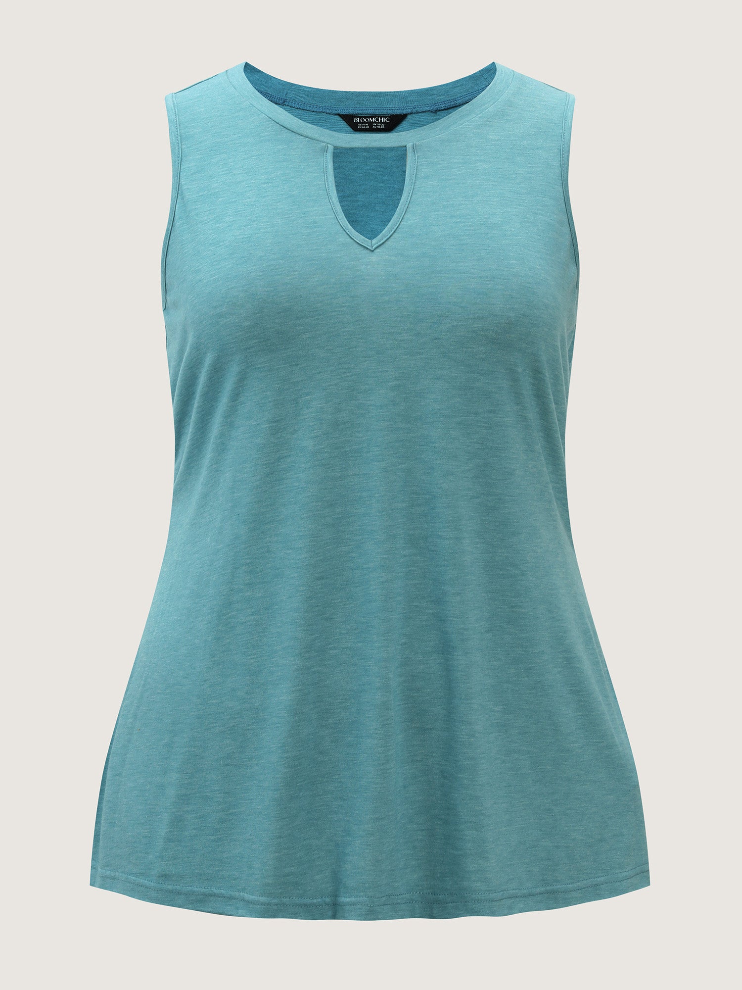 Supersoft Keyhole Neckline Plain Tank Top