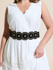 Boho Stretchy Concho Extended Link Belt