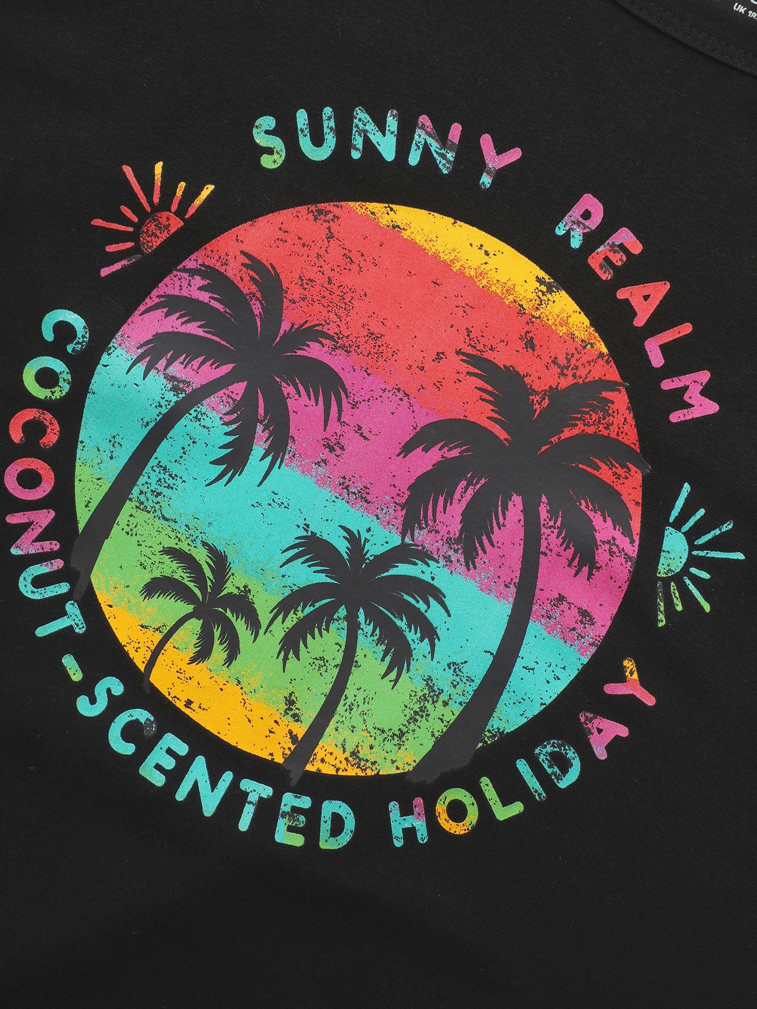 Cotton Island Energy Colorful Motif Tank Top