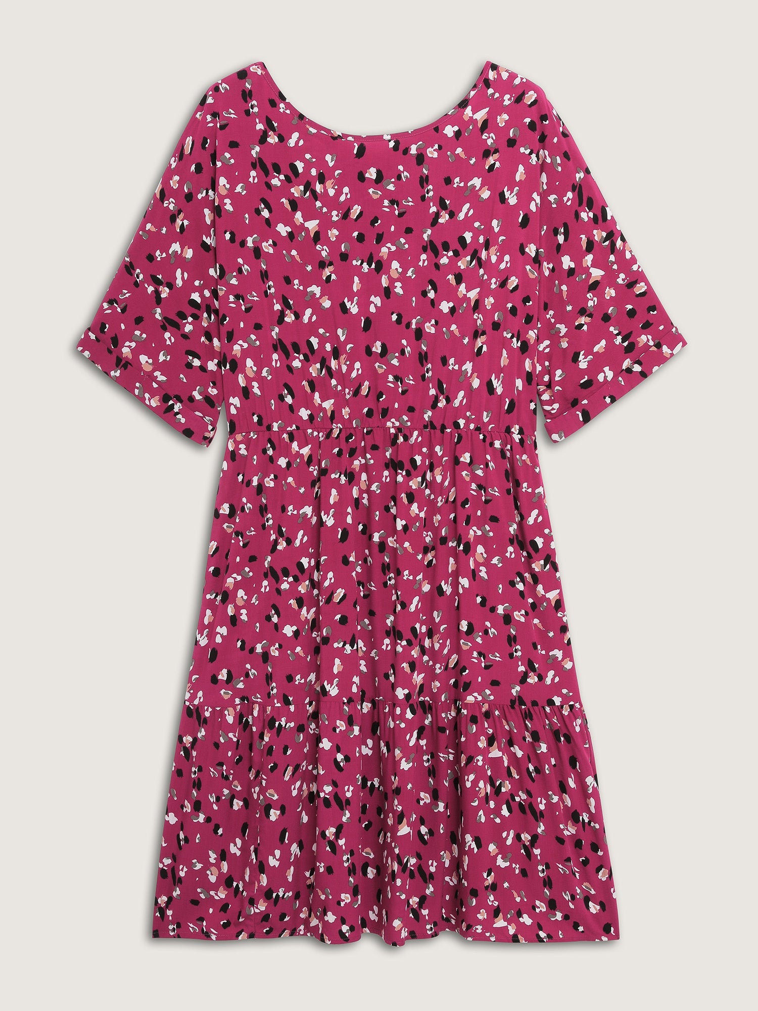Leopard Print Backless Tie Pockets Mini Dress