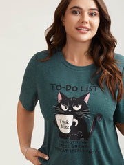 Cat To-Do List Heathered T-Shirt