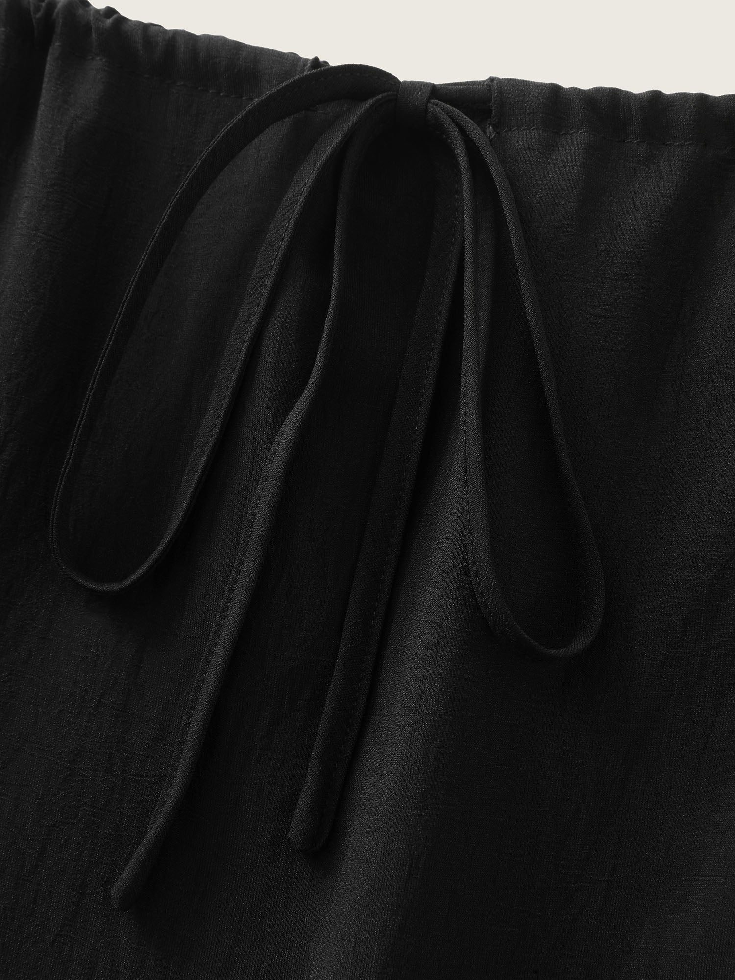 Adjustable Drawstring Waist Plain Tiered Flowy Midi Skirt