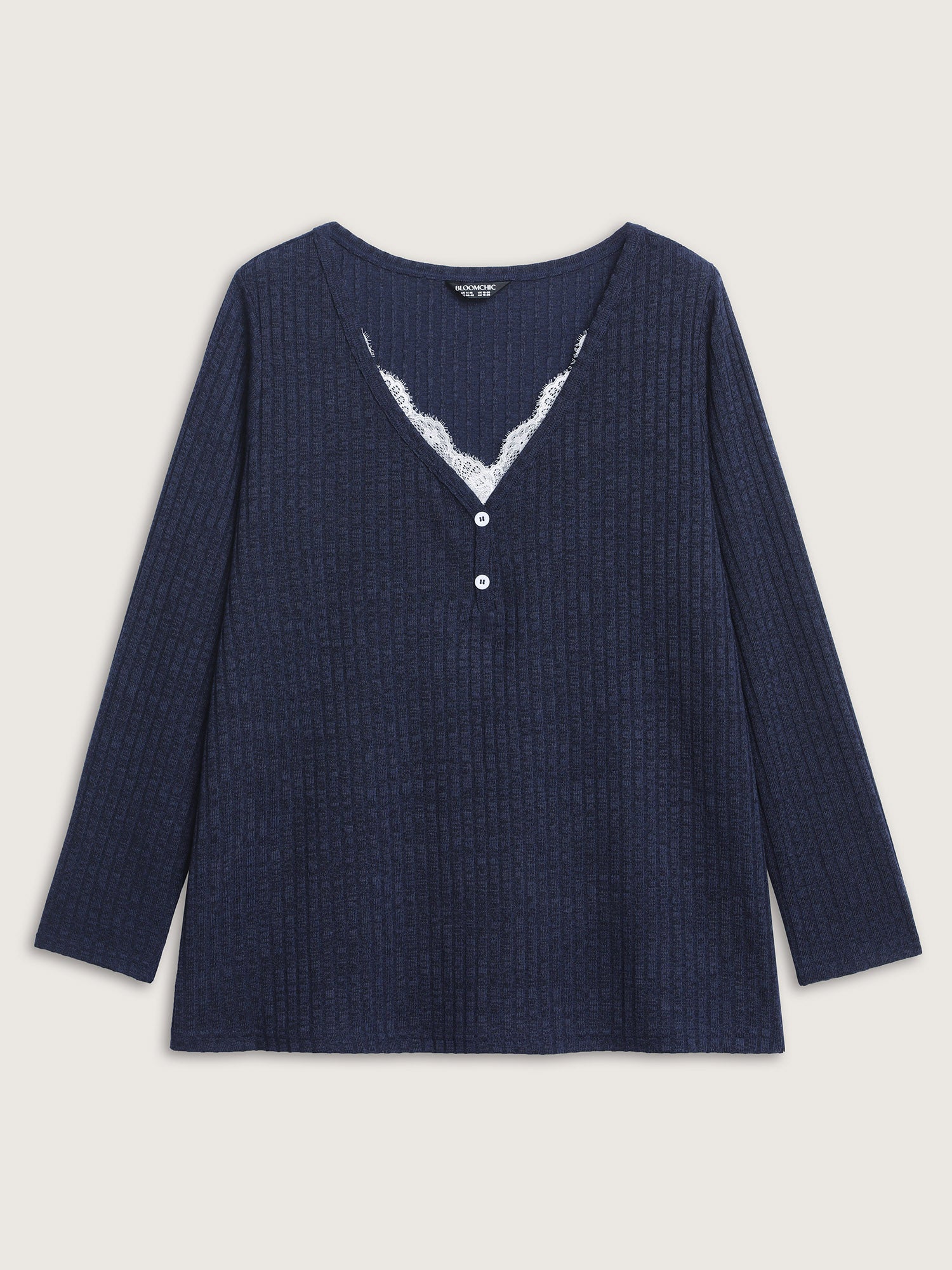 Stretchy V-Neck Curvy-Fit T-Shirt