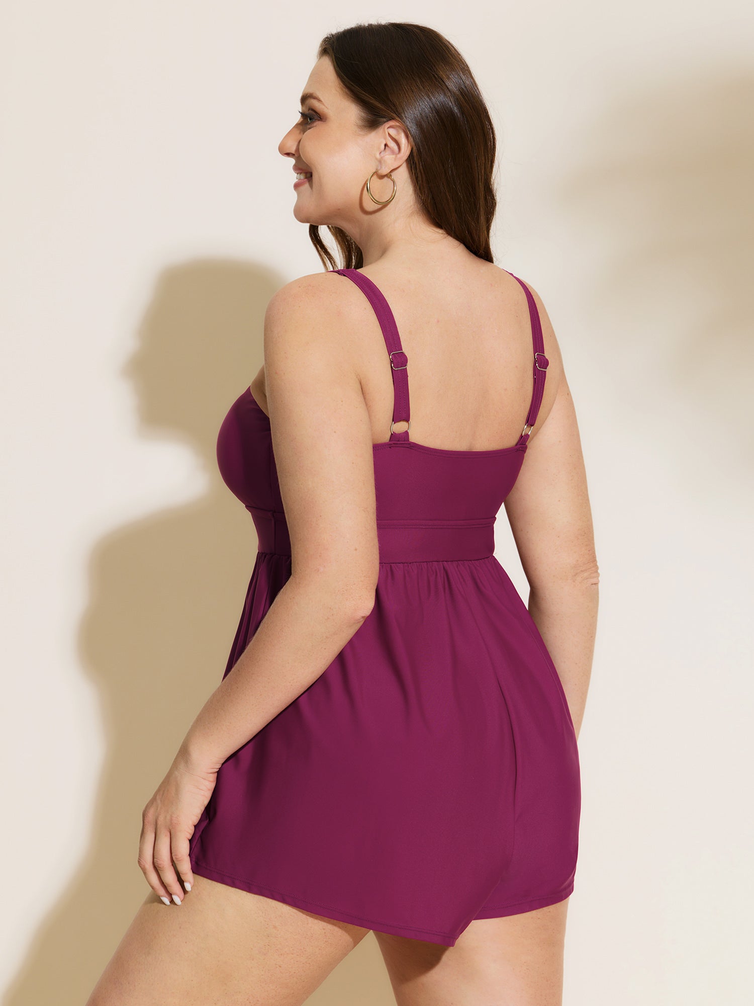 Cut-Out Pockets Supportive Swim Romper