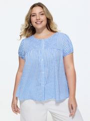 Striped Print Flowy Open-Front Shirt