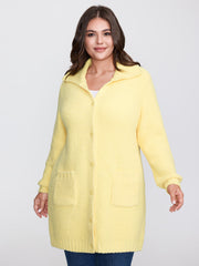 Supersoft Textured Button Long Knit Cardigan