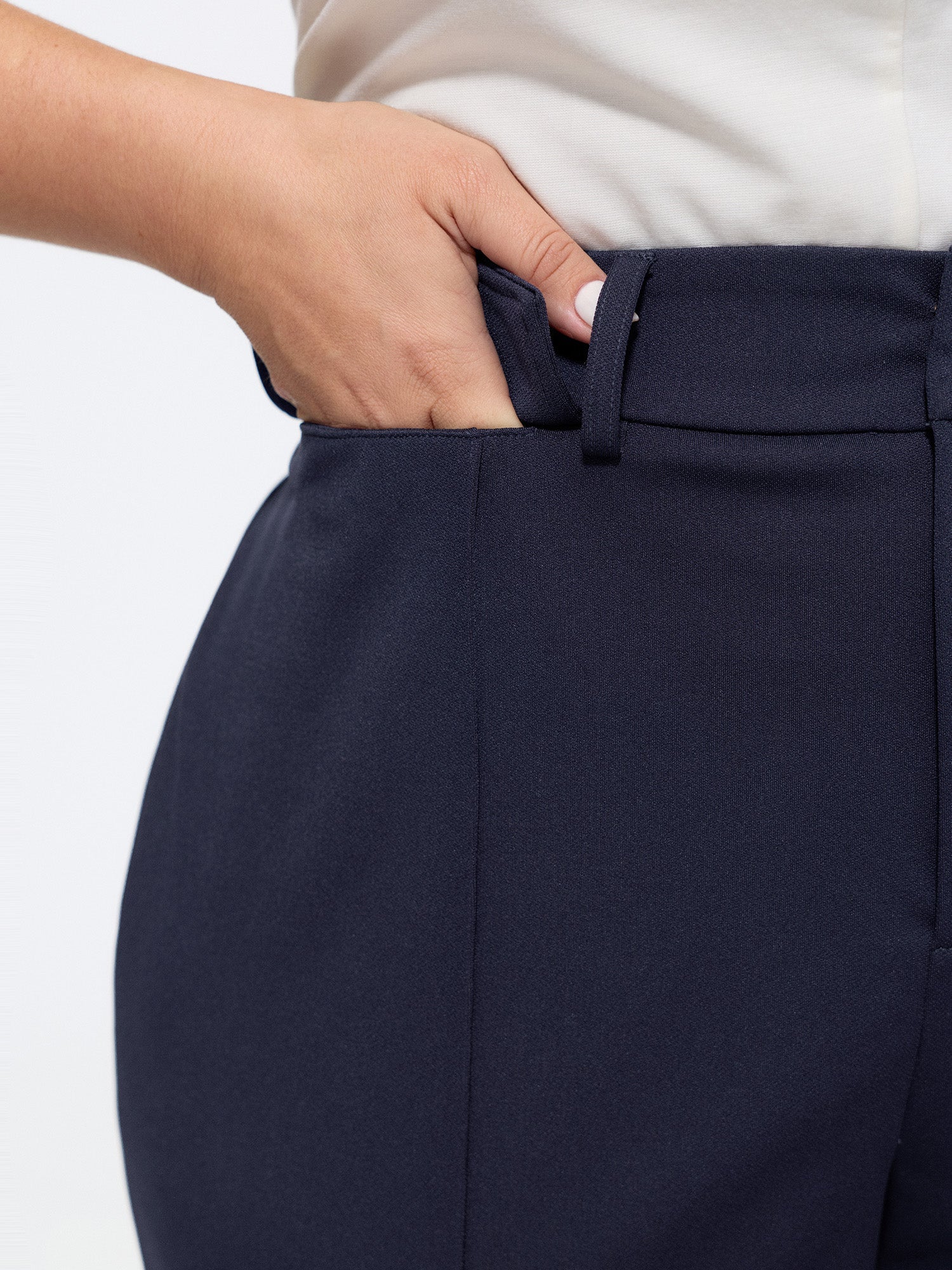 Stretchy Pull-On Flared Hem Pants