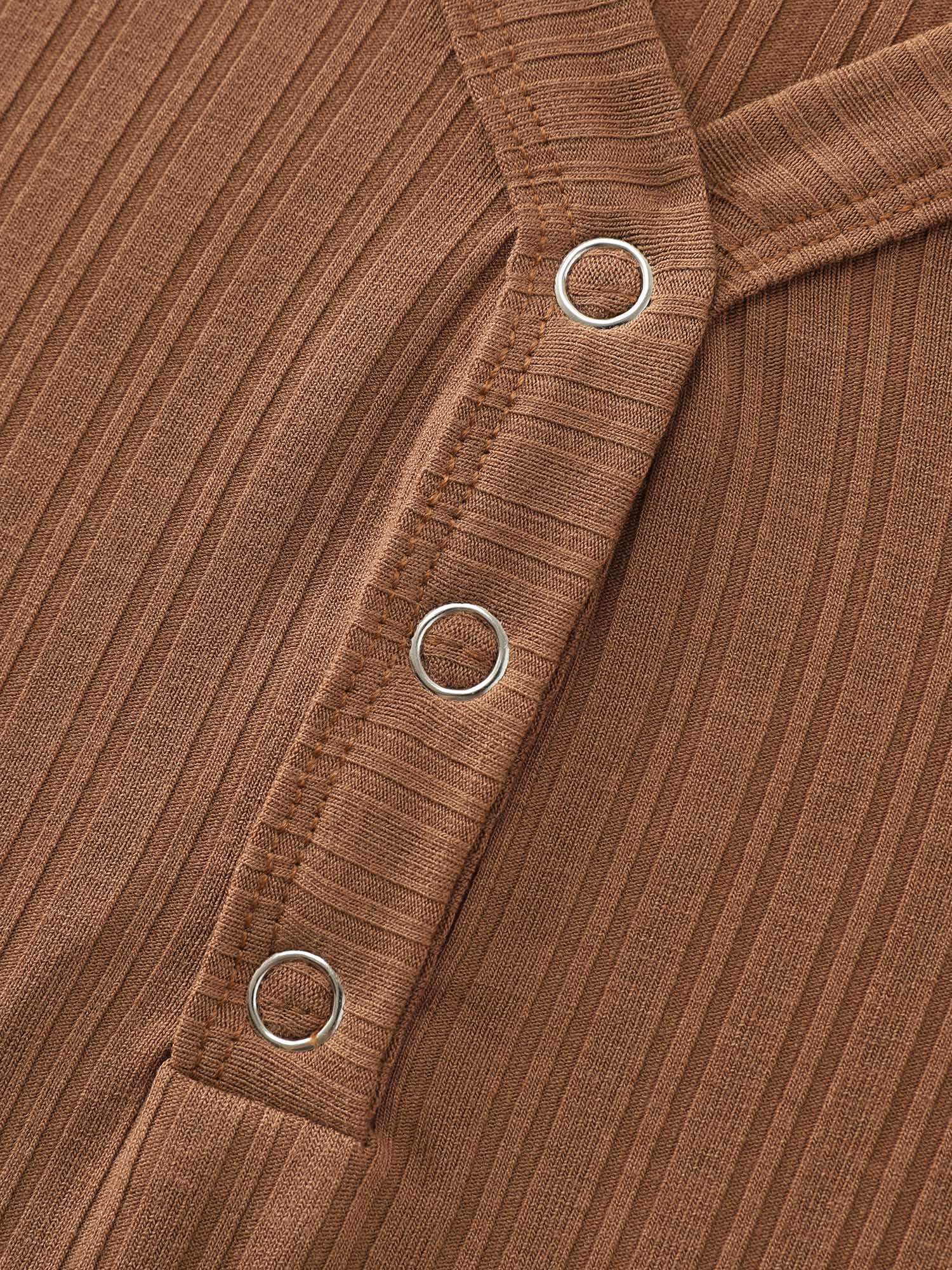 Stretchy Ribbed V-Neck Fitted Tank Top