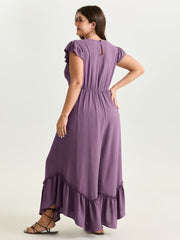 Ruffled Drawstring Waist Flowy Jumpsuit