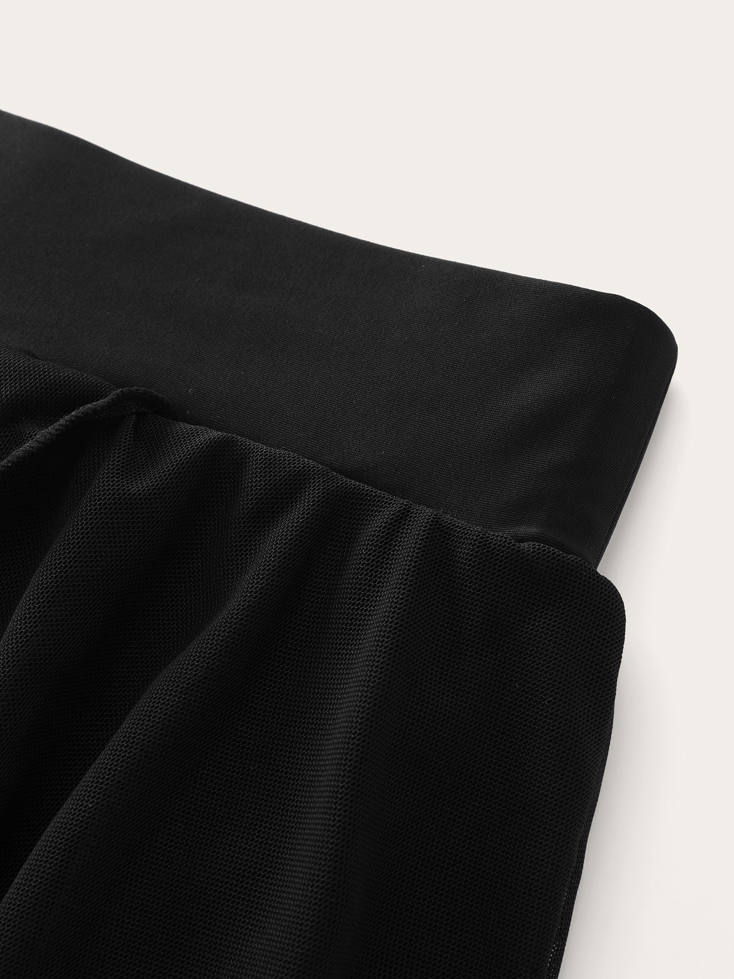 Sheer Layered Plain Swim Skirt