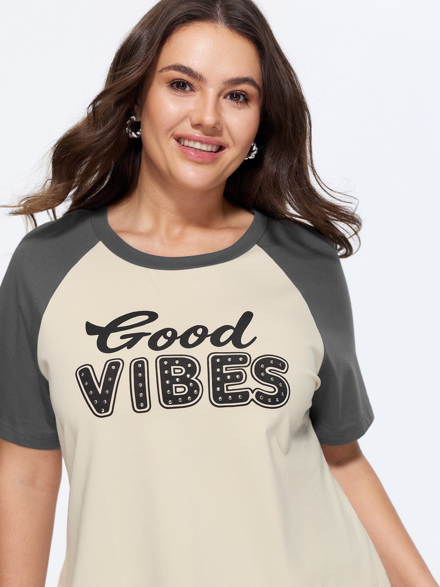 Cotton Good Vibes Raglan Sleeve T-Shirt
