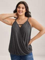Supersoft Stretchy Neck Cut-Out Tank Top