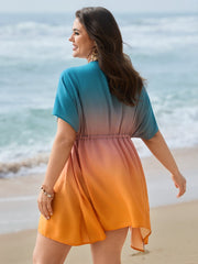 Supersoft Color Gradient Waist-Tie Kimono