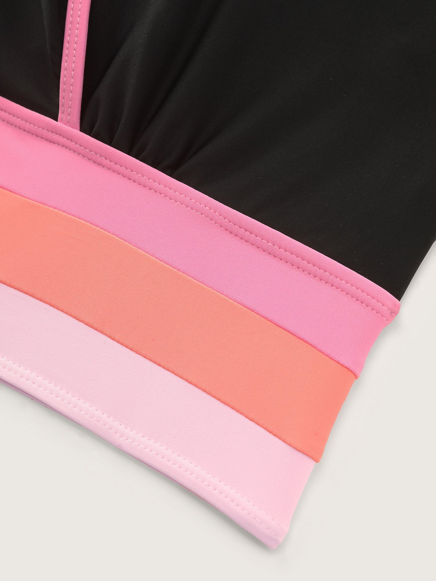 Color Contrast Stretchy Bikini Top