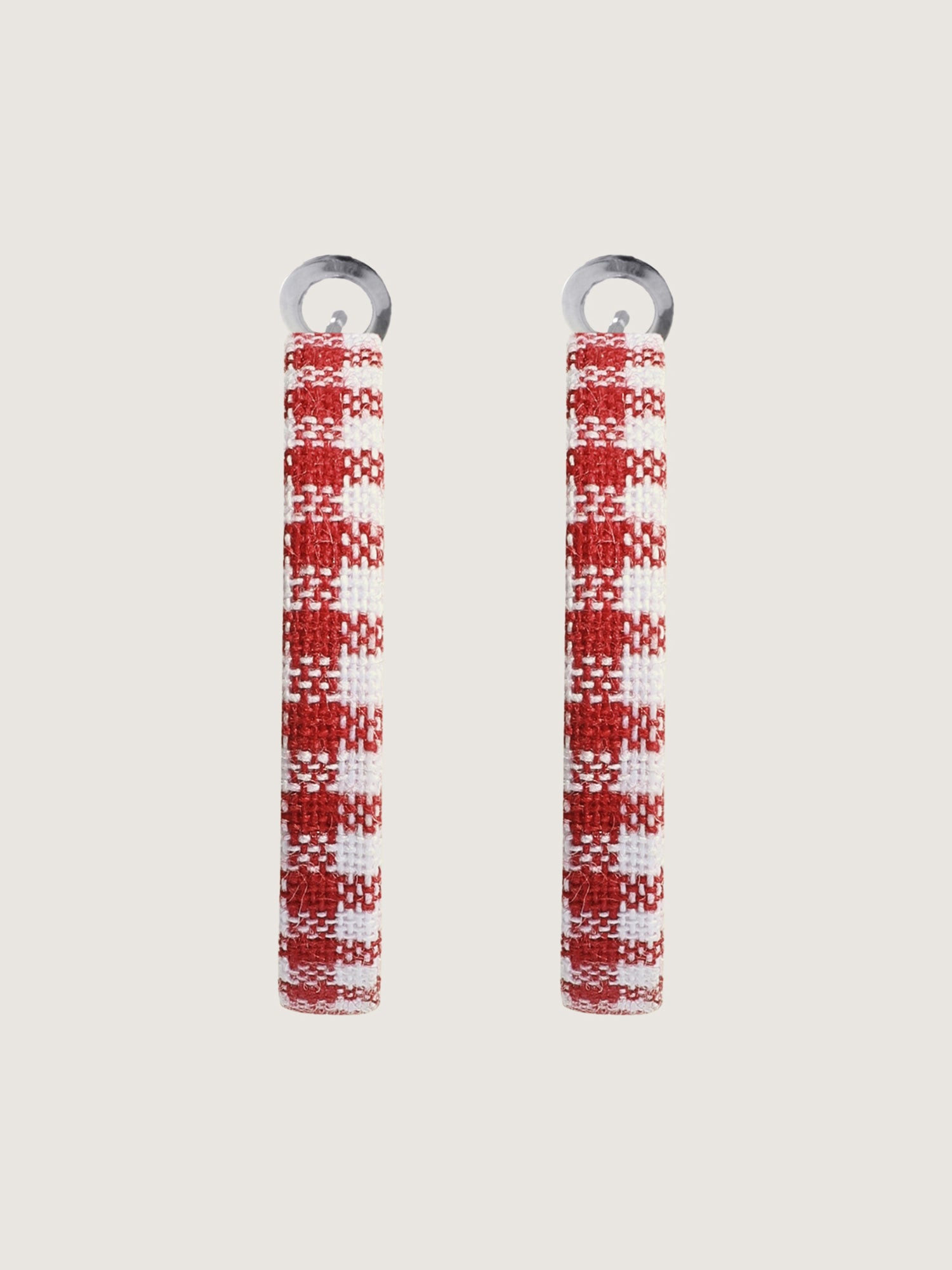 Plaid Print Elegant Hoop Earrings