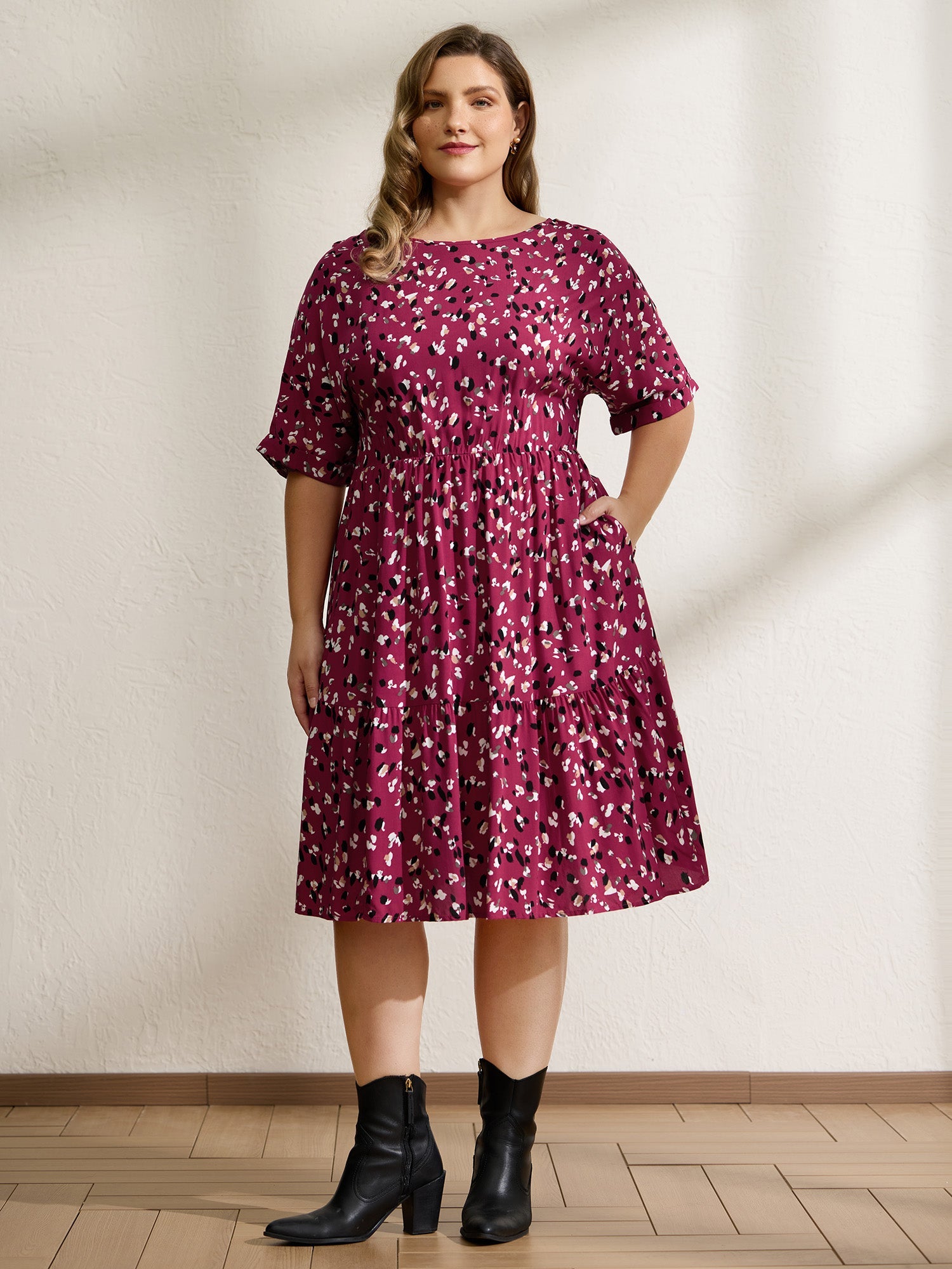 Leopard Print Backless Tie Pockets Mini Dress
