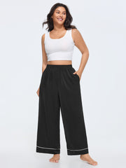 Color Contrast Hem Straight-Leg Lounge Pants