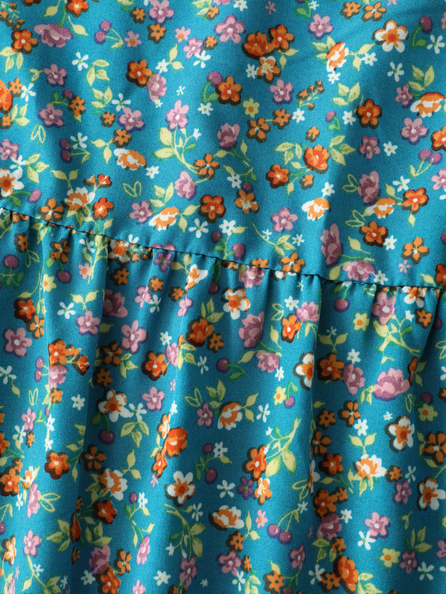 Vibrant Floral Print Open-Back Midi Dress