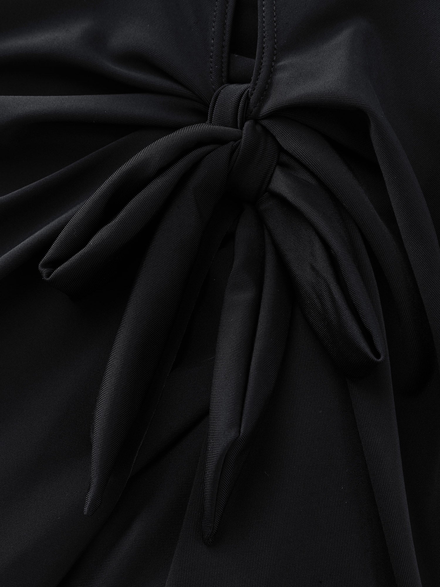 Laser Cut Arc-Shaped Hem Knotted Swim Dress