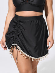 Seashell Detail Adjustable Coverage Swim Bottoms
