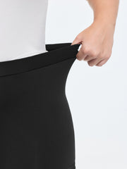 Mid-Rise Sheer Mesh Panel Leggings