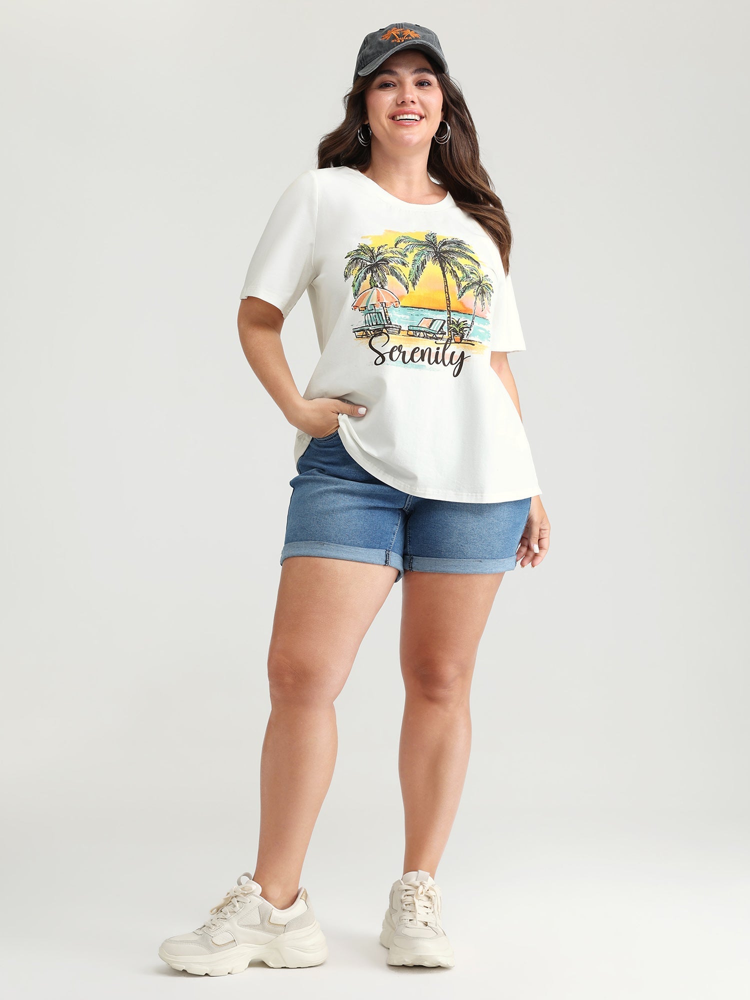 Serenity Pure Cotton Round Neck T-Shirt