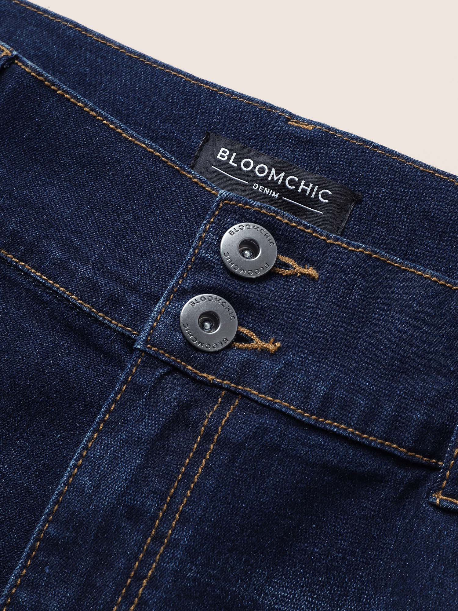 Classic Skinny-Fit High Rise Denim Shorts