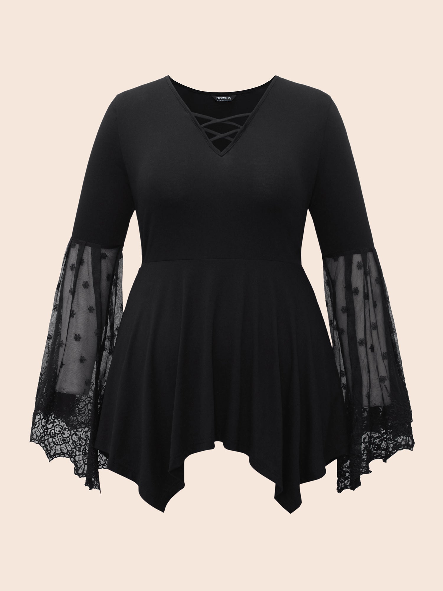 Cross Front Bell Sleeve Top