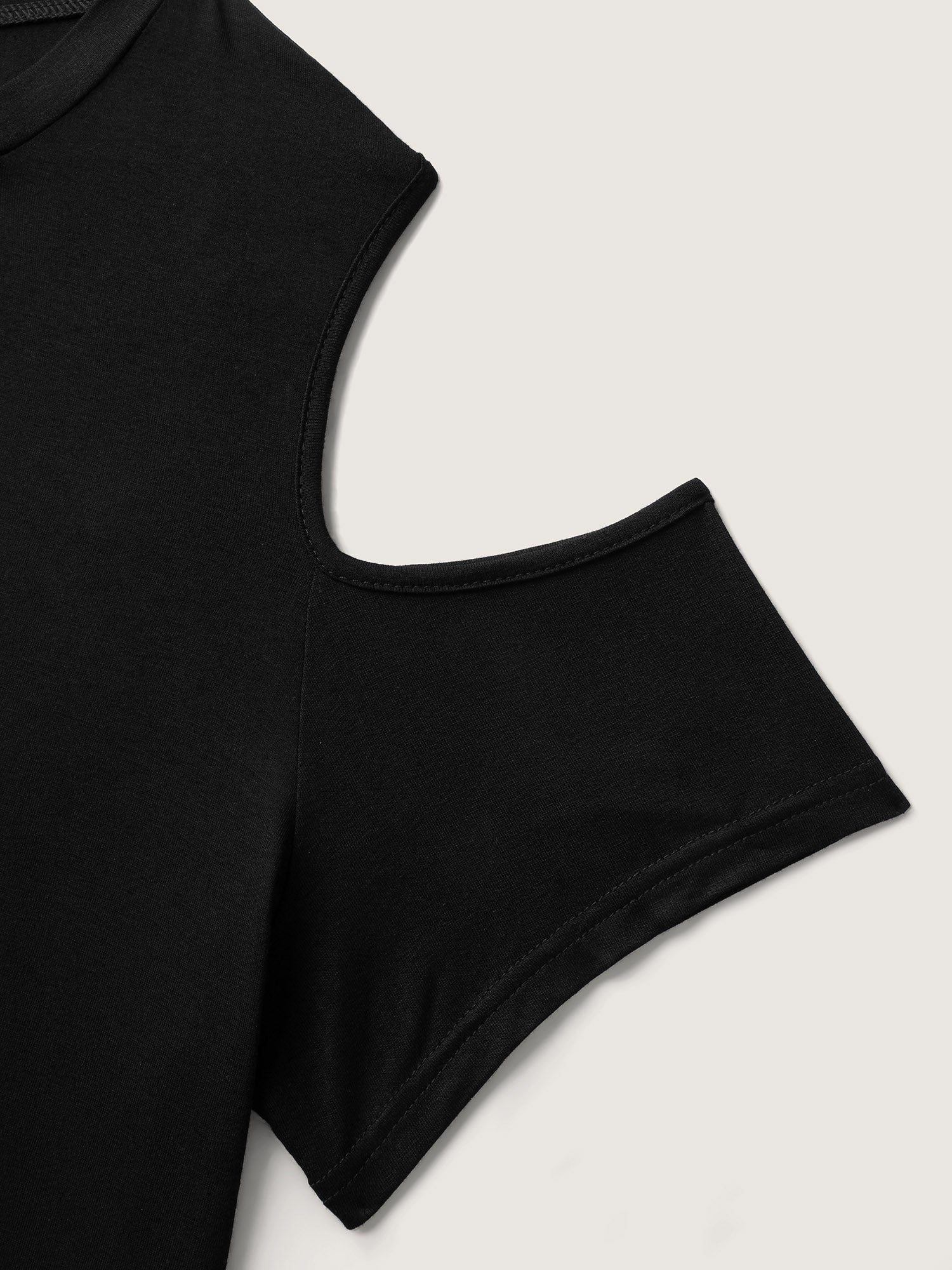 Supersoft Solid Cut-Out Shoulder T-Shirt