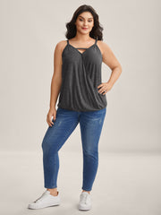 Supersoft Stretchy Neck Cut-Out Tank Top