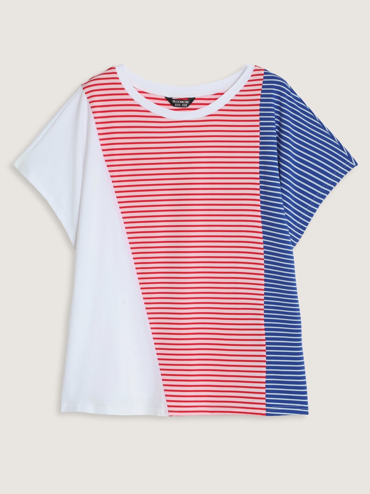 Cotton Colorful Striped Print Long T-Shirt