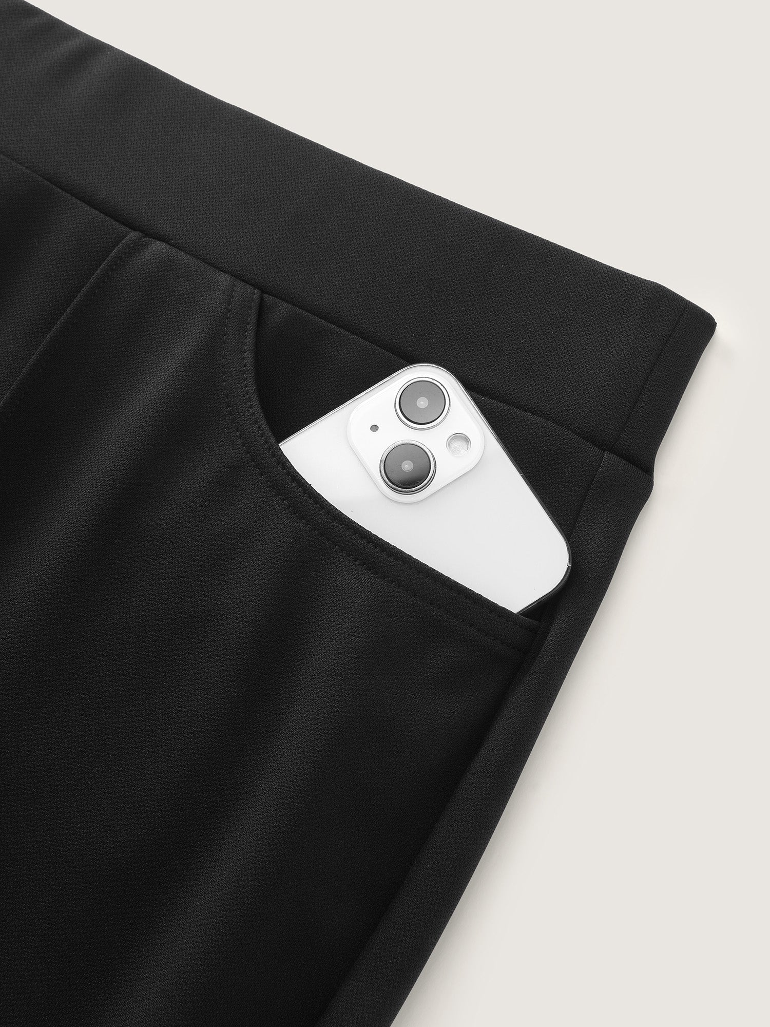 Stretchy Curvy-Fit Plain Pants
