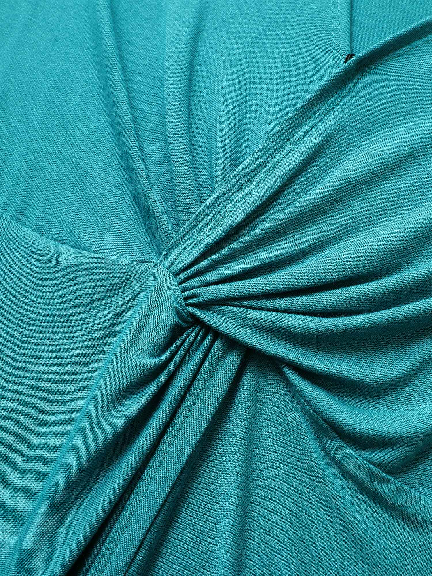 Supersoft Essentials Twist Front Elastic Cuffs Knit Top