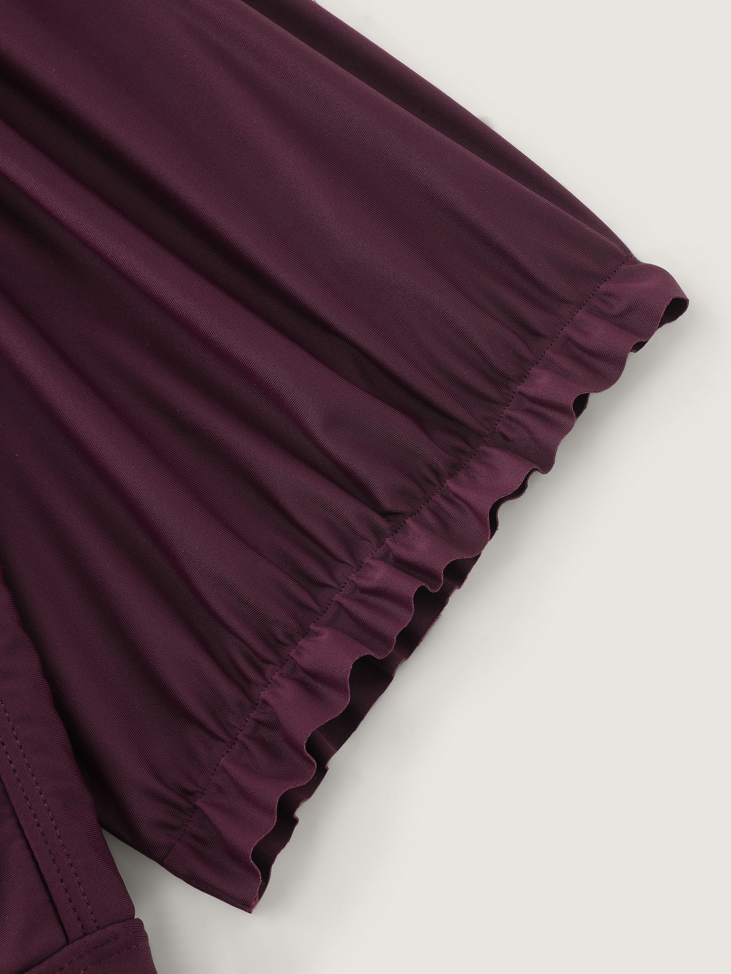 Sheer Ruched Bodice Tiered Swim Dress